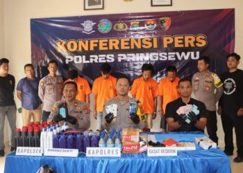 Polres Pringsewu Berhasil Tangkap 13 Tersangka Selama Dua Pekan Operasi Sikat Krakatau