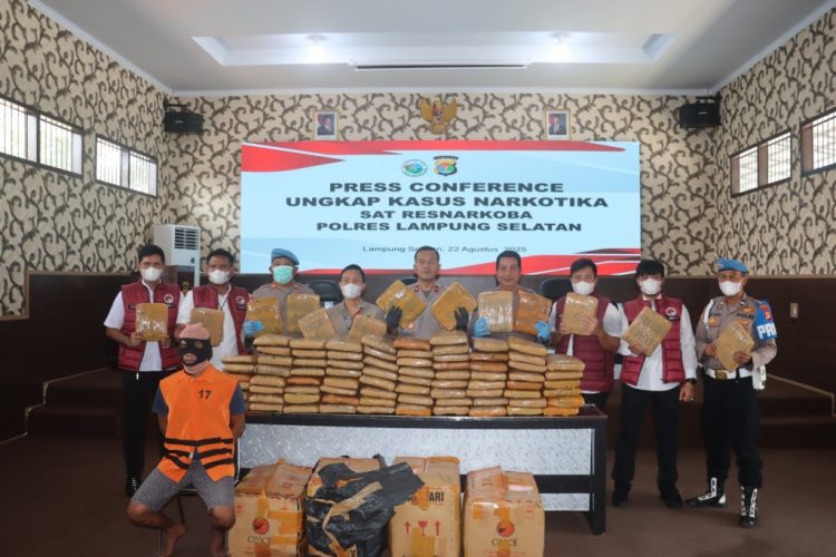 Polisi Gagalkan Penyelundupan 90 Kilogram Ganja di Bakauheni, 90 Ribu Jiwa Terselamatkan