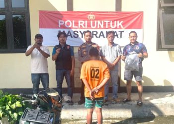 Polsek Wonosobo dan Warga Berhasil Lumpuhkan Pelaku Curanmor Bersenjata Tajam di Tanggamus