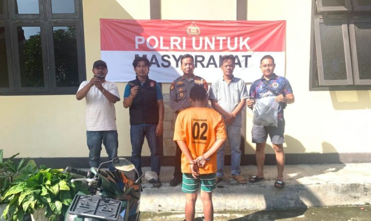Polsek Wonosobo dan Warga Berhasil Lumpuhkan Pelaku Curanmor Bersenjata Tajam di Tanggamus