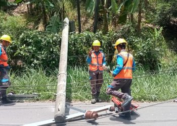 Tiang Listrik Patah di Pesawaran: Pengendara Luka, Warga Tuntut PLN Bertanggung Jawab