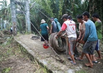 Gotong Royong Mewujudkan Lampung Bersatu: Jembatan Gantung Tampang Muda Kembali Terbentang