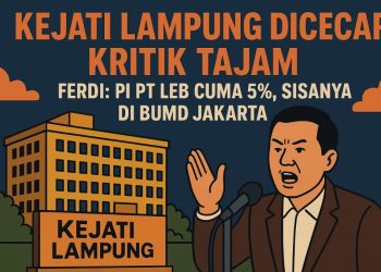 Kejati Lampung Dikepung Kritik, Ferdi Gunsan: “PI PT LEB Hanya 5%, Kenapa BUMD Jakarta Dibiarkan?”