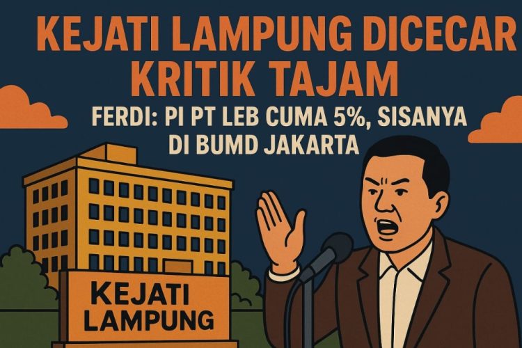Kejati Lampung Dikepung Kritik, Ferdi Gunsan: “PI PT LEB Hanya 5%, Kenapa BUMD Jakarta Dibiarkan?”