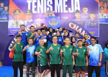 Lampung Ukir Sejarah di Pornas Korpri 2025, Tim Tenis Meja Beregu Putri Raih Medali Perunggu dengan Perjuangan Sengit