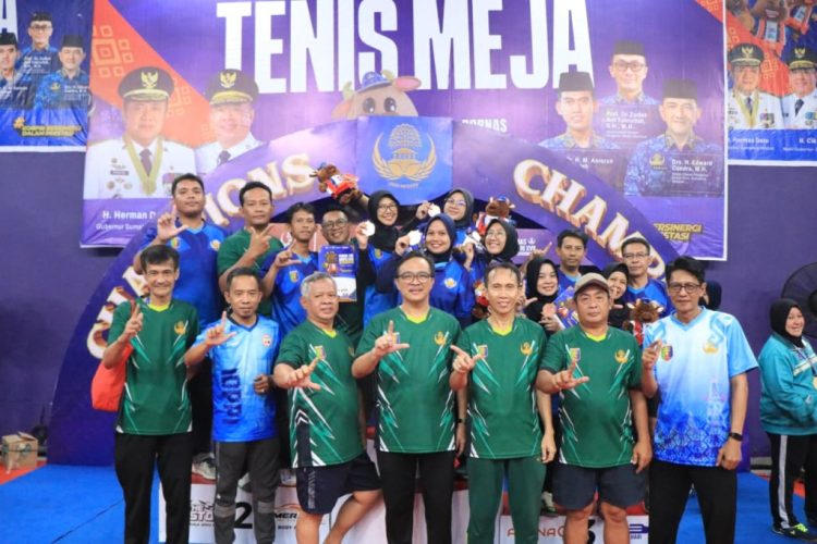 Lampung Ukir Sejarah di Pornas Korpri 2025, Tim Tenis Meja Beregu Putri Raih Medali Perunggu dengan Perjuangan Sengit
