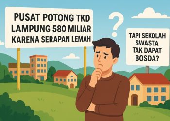Bingung! Pemangkasan TKD Lampung 580 Miliar, Sekolah Swasta Tetap Tak Dapat BOSDA