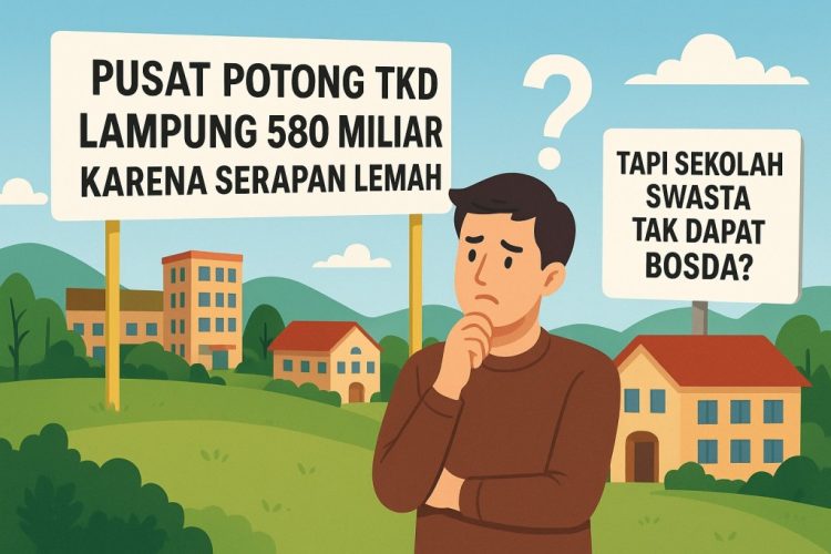 Bingung! Pemangkasan TKD Lampung 580 Miliar, Sekolah Swasta Tetap Tak Dapat BOSDA