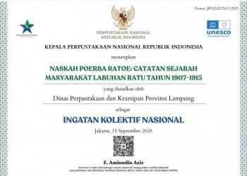 Dua Naskah Kuno Lampung Raih Sertifikat IKON 2025, Jadi Simbol Warisan Budaya Nusantara