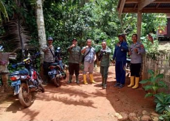 Polsek Pematang Sawa dan Polhut Tanggap Pasca Serangan Beruang, Warga Diberi Imbauan Kewaspadaan