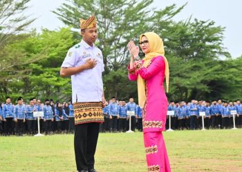 Upacara Peringatan Hari Sumpah Pemuda ke-97 di Pemkab Pesawaran: Pemuda Pemudi Bergerak, Indonesia Satu