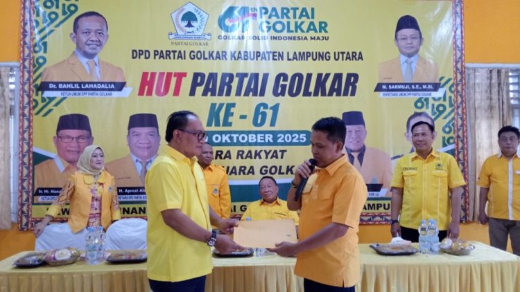 Golkar Lampung Utara Ganti Nahkoda! Aprozi Alam Resmi Jadi Plt Ketua, Siap Gaspol Jalankan Mesin Partai