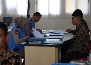 Pendaftaran Bintara Brimob 2025 Dibuka, Polres Tanggamus Terima 55 Casis pada Hari Pertama Verifikasi