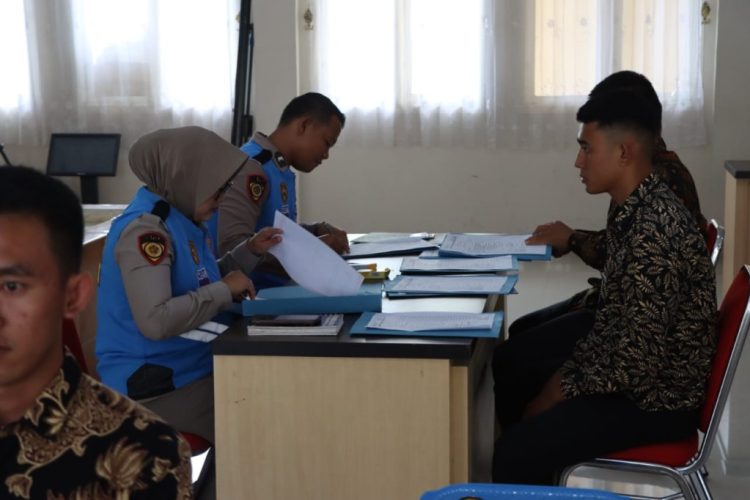 Pendaftaran Bintara Brimob 2025 Dibuka, Polres Tanggamus Terima 55 Casis pada Hari Pertama Verifikasi