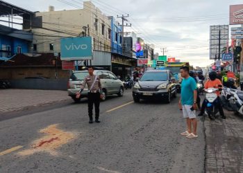 Kecelakaan Tragis di Depan Candra Store Pringsewu, Satu Pengendara Sepeda Motor Tewas di Tempat