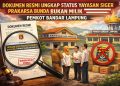 Dokumen Resmi Ungkap Status Yayasan Siger Prakarsa Bunda Bukan Milik Pemkot Bandar Lampung