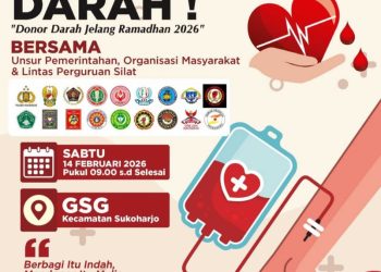 Karang Taruna Sukoharjo Gandeng PWI Pringsewu Gelar Donor Darah Akbar
