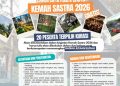 Didukung Kementerian Kebudayaan Republik Indonesia, Lomba Sastra 2026 Tawarkan Kemah Literasi Gratis