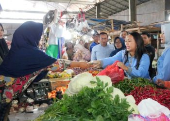 Pasar Sidomulyo Disambangi Zita Anjani, Pedagang Sampaikan Kondisi Harga Terkini