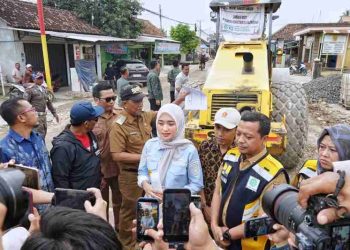 Jihan Nurlela Tinjau Perbaikan Jalan Pringsewu–Pardasuka, Pemprov Siapkan Konstruksi Rigid