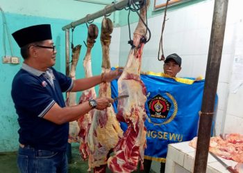 PWI Pringsewu Potong Sapi dan Salurkan Bantuan untuk Sambut Idulfitri