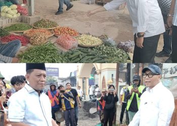 Ngabuburit di Pasar Jatimulyo, Gubernur Lampung Borong Sayur Sekaligus Sidak Drainase