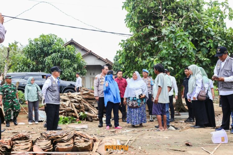 Pemkab Pesawaran Gerak Cepat Tangani Bencana Puting Beliung di Tegineneng, Bantuan Mulai Disalurkan