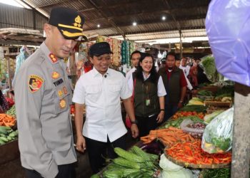 Sidak Pasar Gadingrejo, Kapolres dan Bupati Pastikan Harga Pangan Stabil