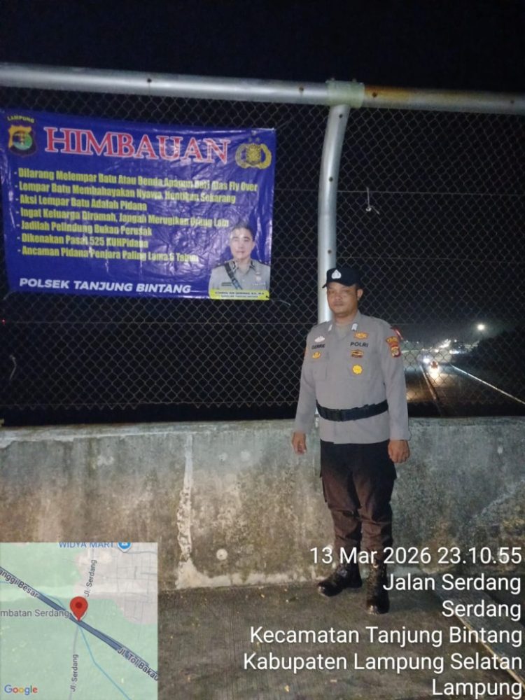 Polres Lampung Selatan Perketat Pengamanan JPO di Jalur Tol Bakter