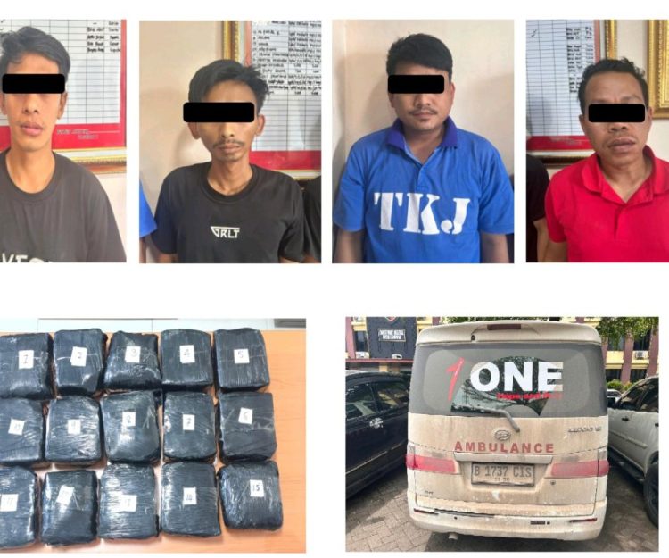 Tanpa Pasien, Ambulans Bawa 15,7 Kg Sabu Digagalkan Polisi