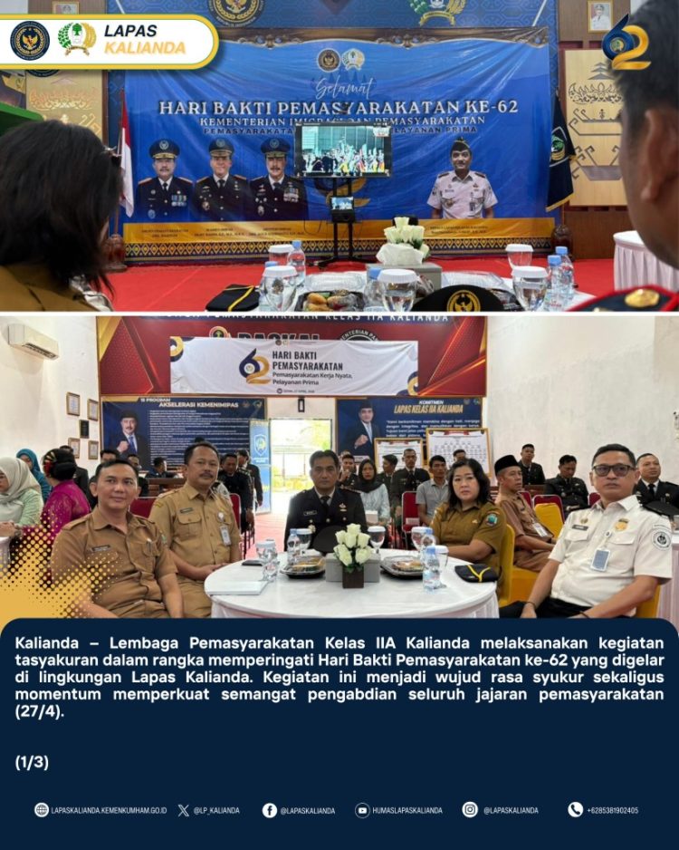 Tasyakuran HBP ke-62, Lapas Kalianda Hadirkan Program Nyata untuk Keluarga WBP