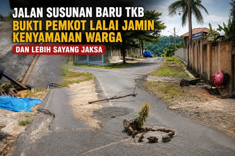 Tambal Jalan Pakai Semen dan Pasir, Warga TKB Sindir Prioritas Anggaran Pemkot Bandar Lampung