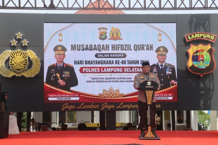 Ratusan Santri Ikuti MHQ Polres Lampung Selatan, Perkuat Nilai Spiritual