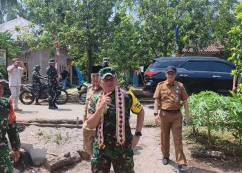 Pembangunan TMMD Kalimiring Tanggamus Ditinjau Langsung Tim Wasev TNI