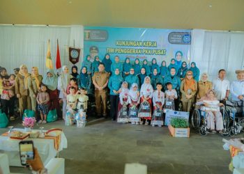 Purnama Wulan Sari Mirza Sambut TP PKK Pusat di PKK Agro Park Lampung Selatan