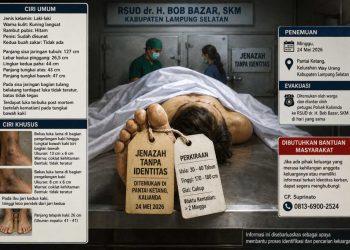 Misteri Jenazah Tanpa Identitas di Kalianda, RSUD Bob Bazar Cari Keluarga Korban