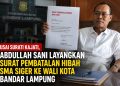 Surat ke Wali Kota, Abdullah Sani Minta Evaluasi Total SMA Siger 2