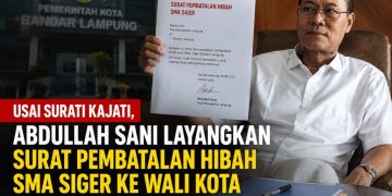 Surat ke Wali Kota, Abdullah Sani Minta Evaluasi Total SMA Siger 2