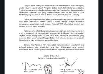 Bintaro Beach Kalianda Dapat Penghargaan dari PP Purna Jamnas 1991