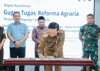 Rakor GTRA Lampung 2026 Bahas Pemanfaatan Tanah Berjangka Waktu di Atas HPL Badan Bank Tanah