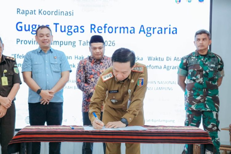 Rakor GTRA Lampung 2026 Bahas Pemanfaatan Tanah Berjangka Waktu di Atas HPL Badan Bank Tanah