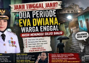 Banjir Datang Lagi, Warga Bandar Lampung Kembali Ingat Janji Kampanye Eva Dwiana