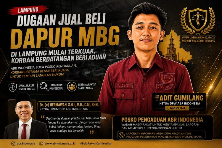 ABR Indonesia Terima Aduan Dugaan Jual Beli Dapur MBG, Satu Korban Resmi Beri Kuasa Hukum