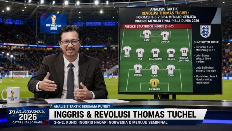 Revolusi Thomas Tuchel! Formasi 3-5-2 Dinilai Jadi Kunci Inggris Menuju Final Piala Dunia 2026