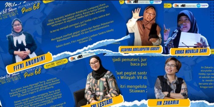 Milad Ke-68 Isbedy Stiawan ZS Dirayakan Lewat Peluncuran “Puisi 68”, Perempuan Lampung Jadi Sorotan