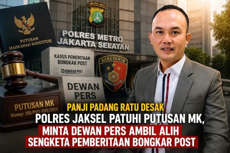 Putusan MK Disorot, Panji Padang Ratu Ingatkan Polres Jaksel Dahulukan Mekanisme UU Pers