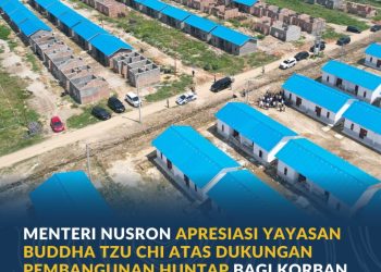 Menteri Nusron Apresiasi Yayasan Buddha Tzu Chi Bangun Huntap Korban Bencana Aceh Tamiang