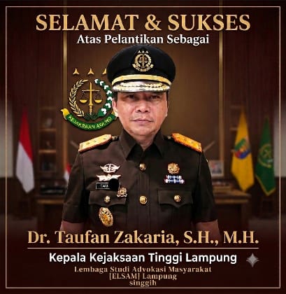 Resmi Pimpin Kejati Lampung, Taufan Zakaria Diminta Prioritaskan Penyelesaian Kasus Korupsi