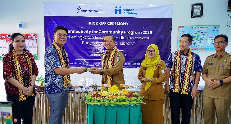 Kolaborasi Pemkab dan Centratama Group, SMPN 2 Pringsewu Miliki Perpustakaan Digital Modern