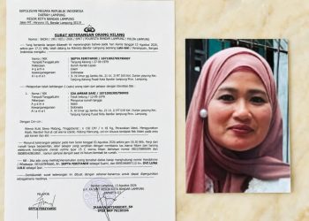 Warga Bandar Lampung, Ida Ambar Sari Pergi Tanpa Pamit dan Belum Ditemukan